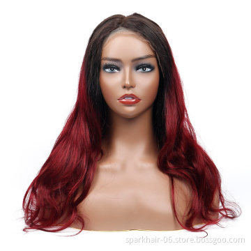 SPARK Wholesale Virgin Hair Vendors 1b/99j Straight lace front wig human hair for black women hair wig